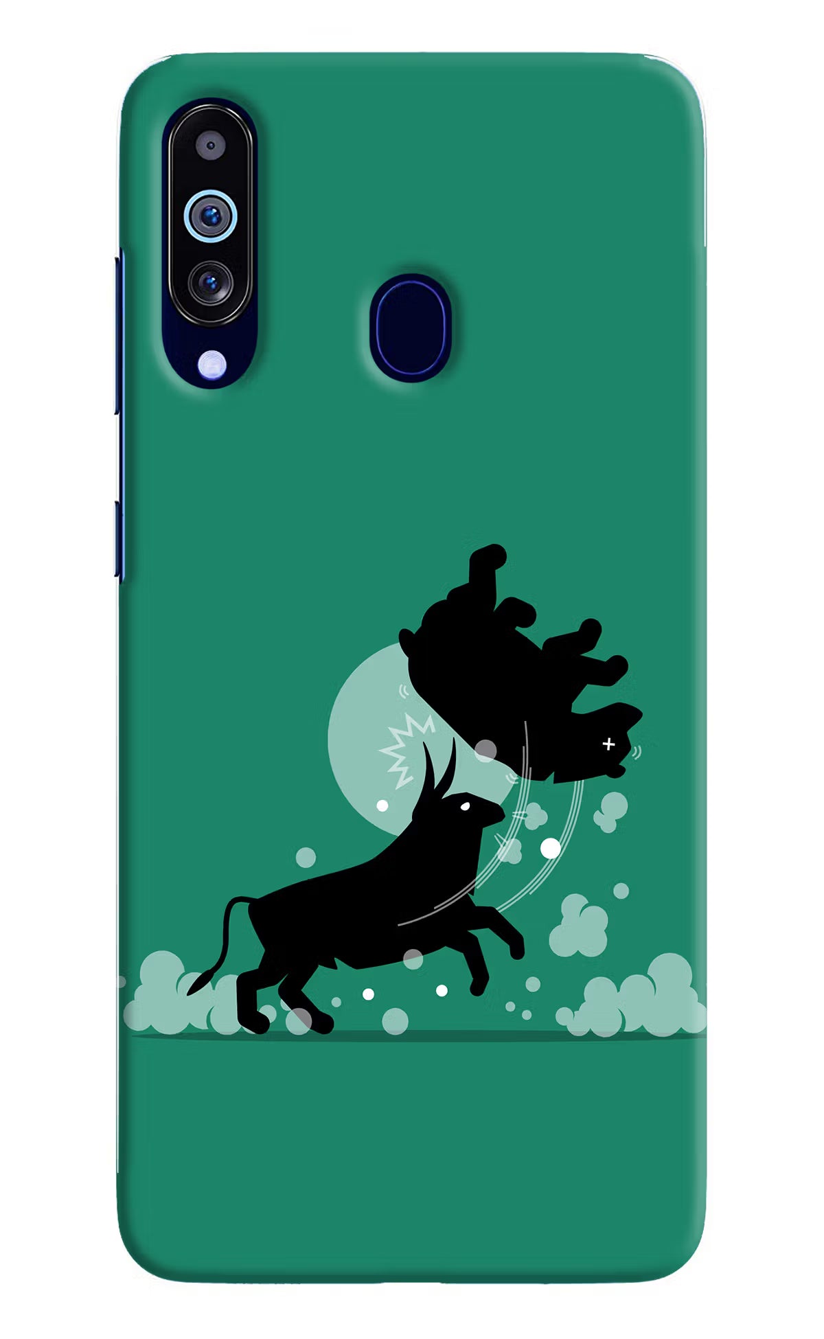 Bull Conqueror Samsung M40/A60 Hard Case Back Cover by Casekaro