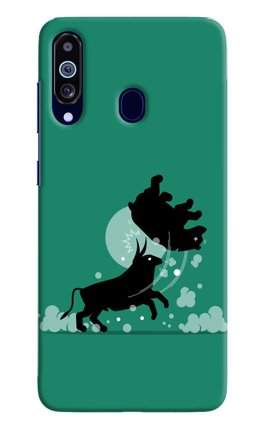 Bull Conqueror Samsung M40/A60 Hard Case Back Cover by Casekaro