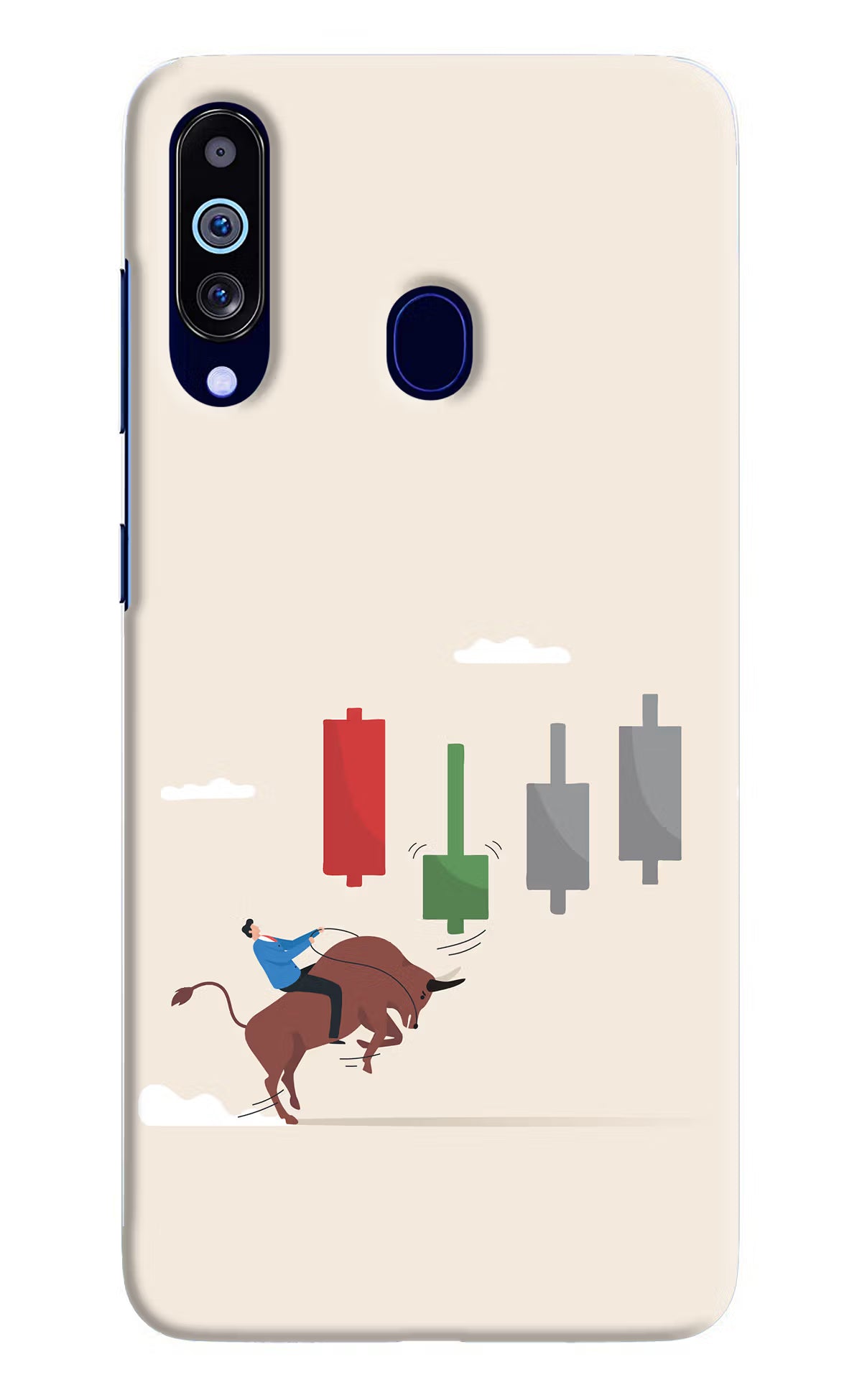 Bull Trading Momentum Samsung M40/A60 Hard Case Back Cover by Casekaro
