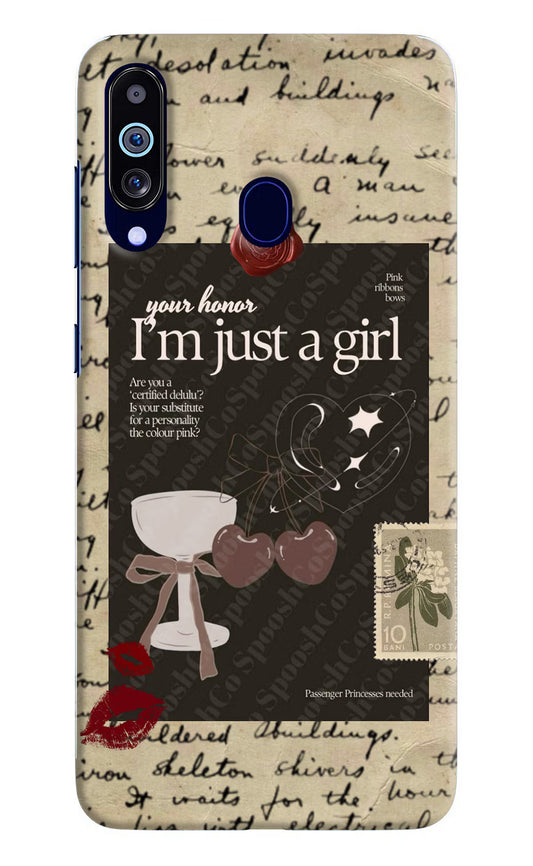 I am just a girl Samsung M40/A60 Hard Case Back Cover by Casekaro