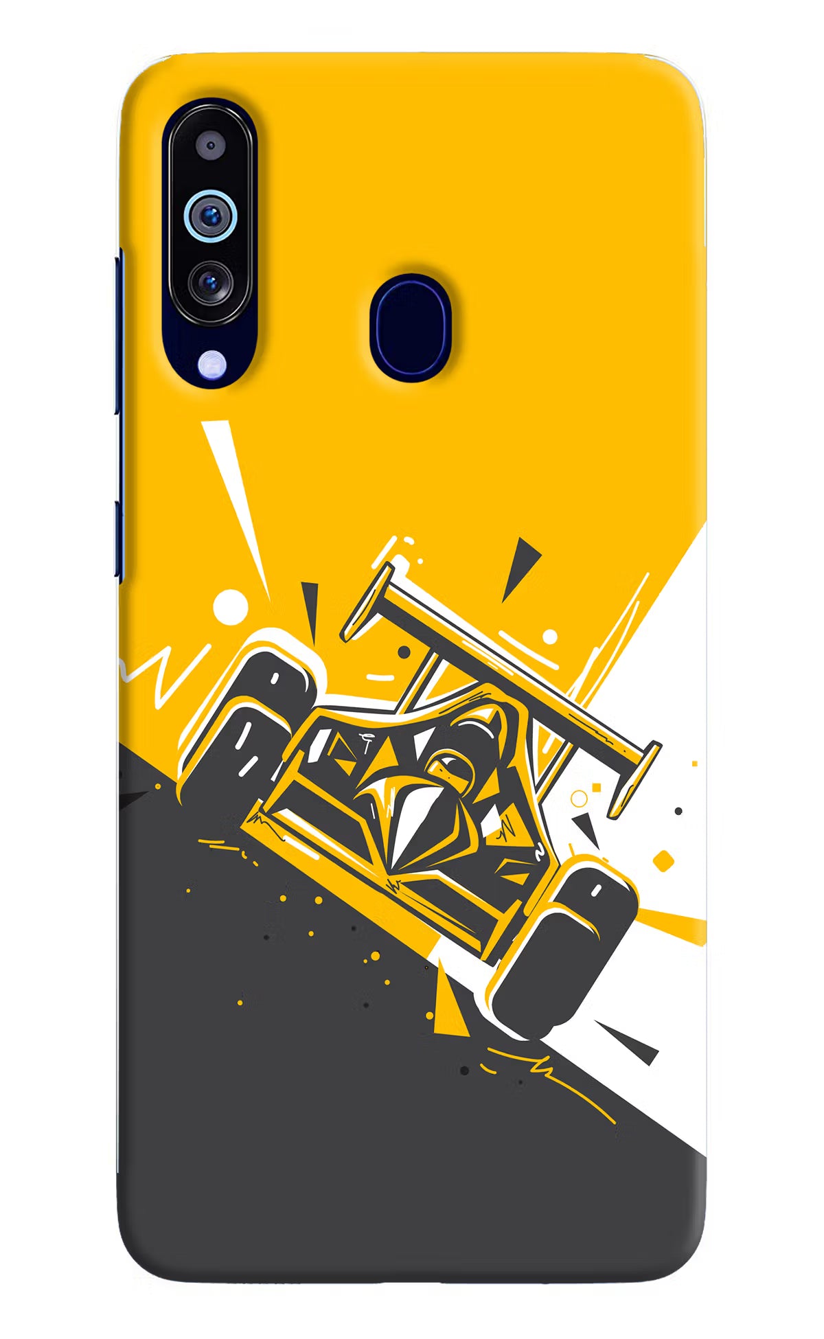 Track King Samsung M40/A60 Hard Case Back Cover by Casekaro