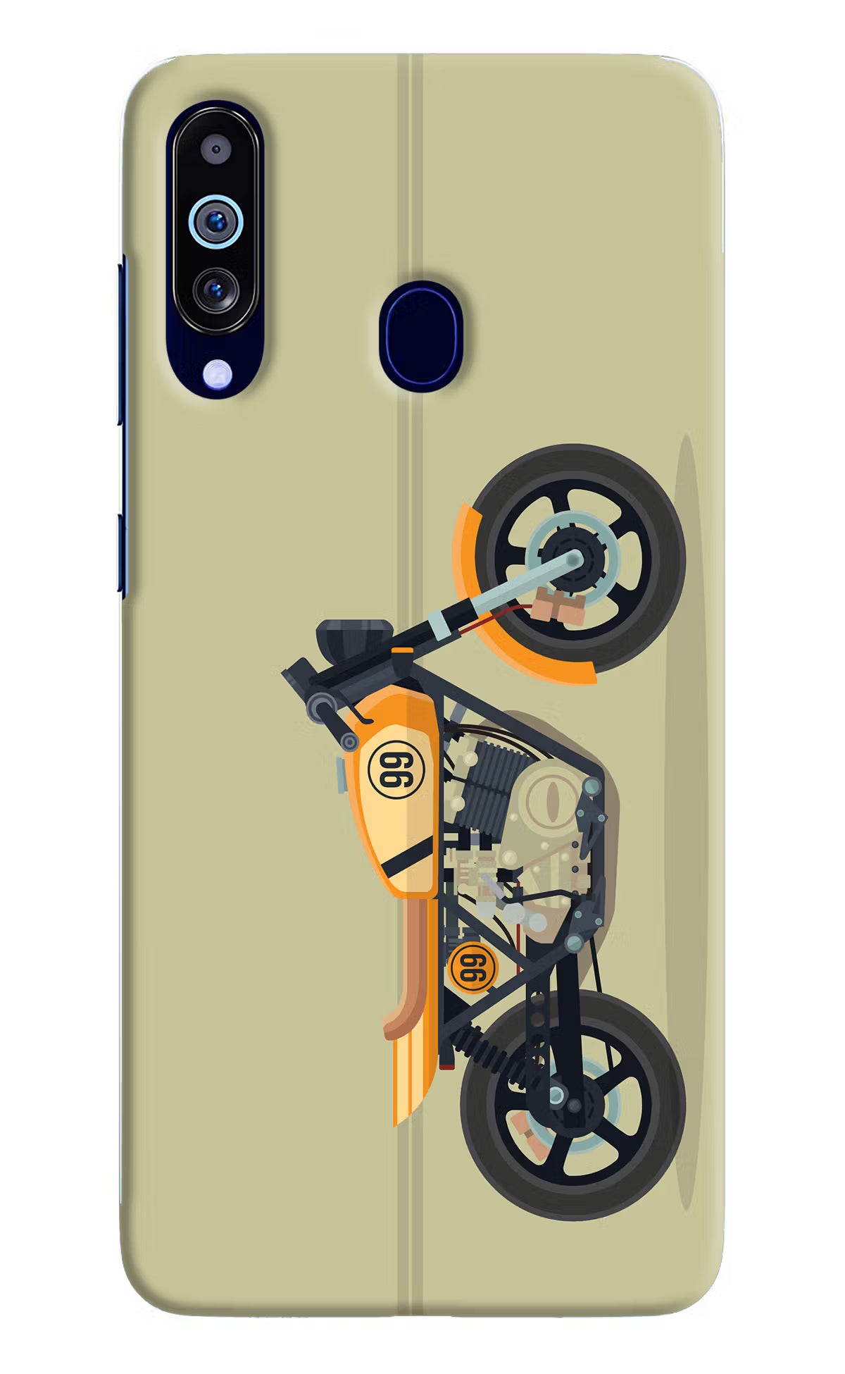 Vertical Speedster Samsung M40/A60 Hard Case Back Cover by Casekaro