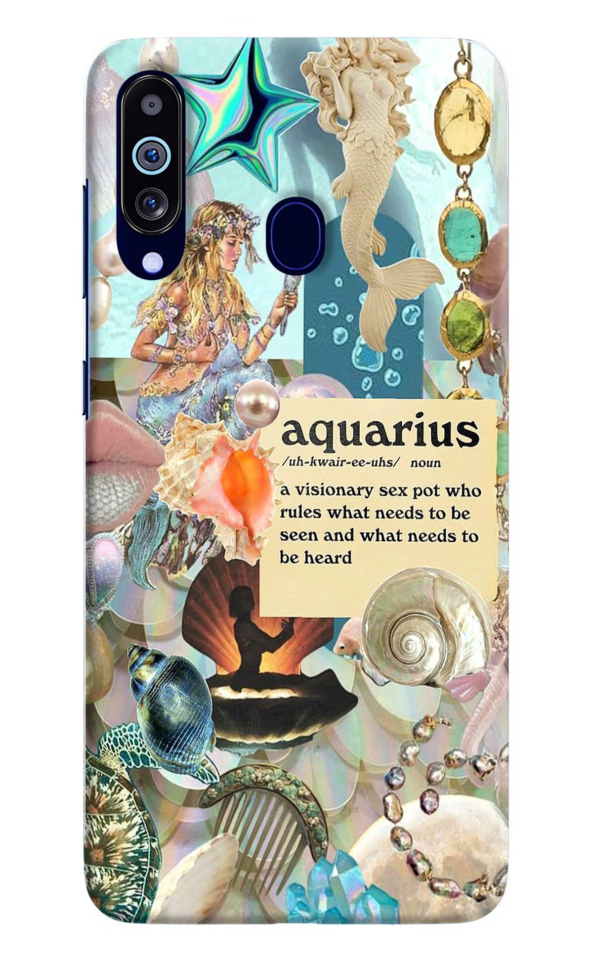 Aquarius Zodiac Samsung M40/A60 Hard Case Back Cover by Casekaro