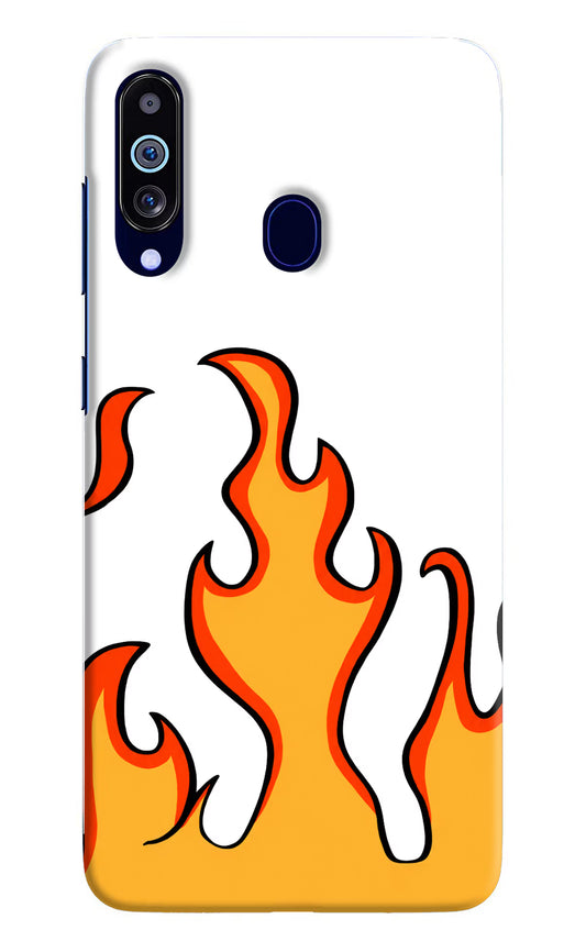 Fired Up – White Samsung M40/A60 Hard Case Back Cover by Casekaro