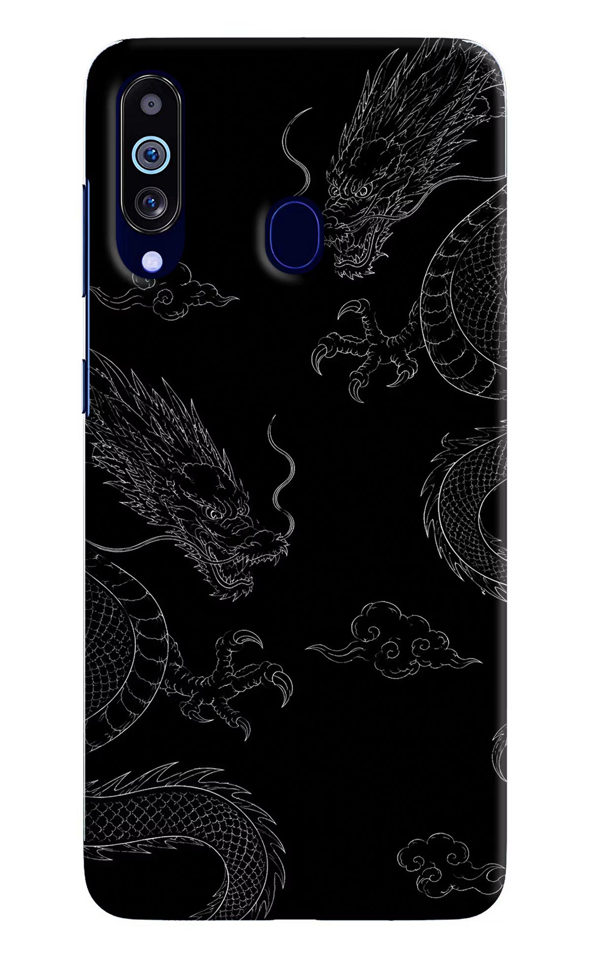 Twin Dragons Samsung M40/A60 Hard Case Back Cover by Casekaro