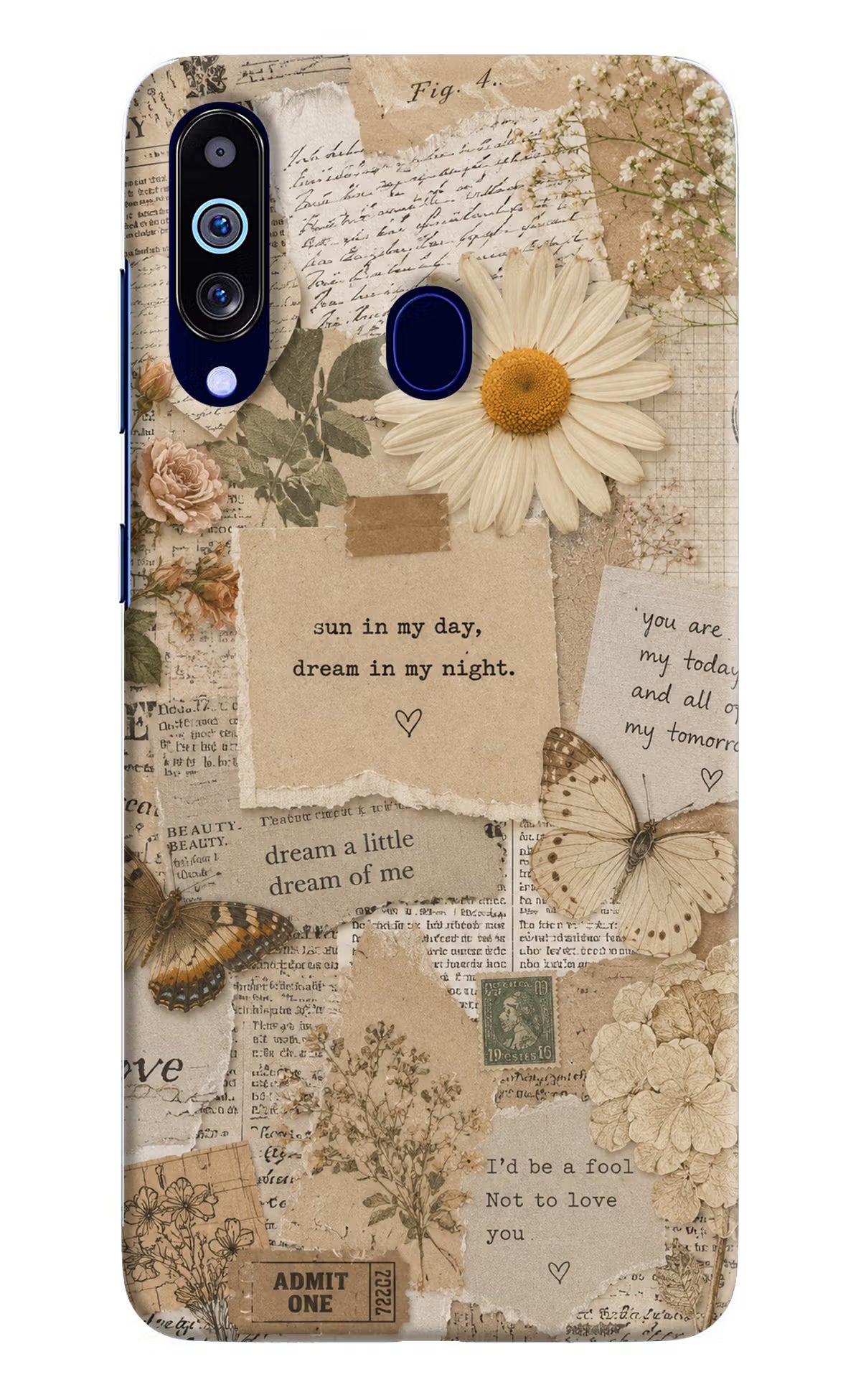 Vintage case Samsung M40/A60 Back Cover