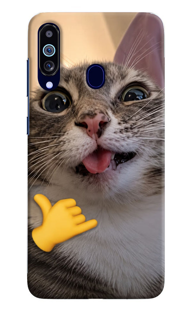 Silly Cat Call Samsung M40/A60 Hard Case Back Cover by Casekaro