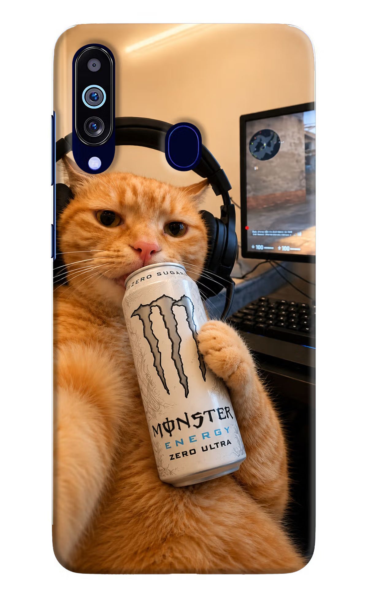 Gamer Cat Energy Samsung M40/A60 Back Cover