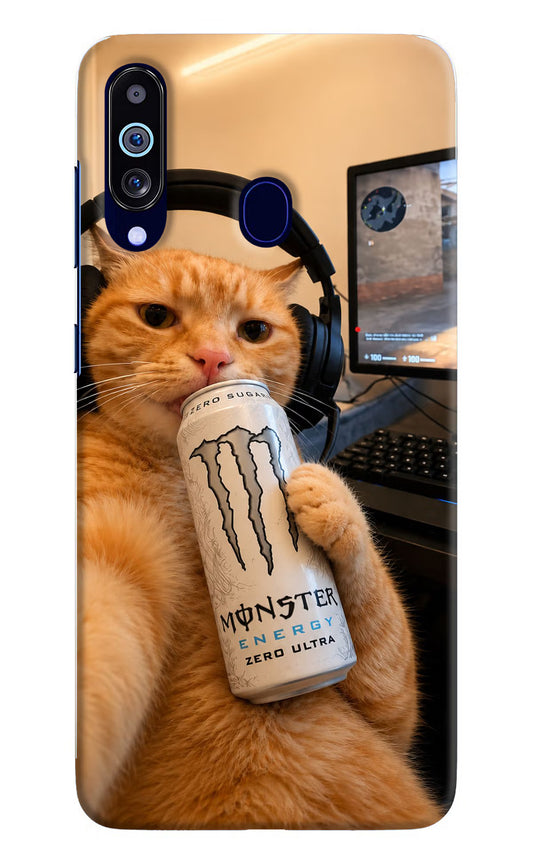Gamer Cat Energy Samsung M40/A60 Hard Case Back Cover by Casekaro