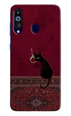 Midnight Cat Samsung M40/A60 Hard Case Back Cover by Casekaro