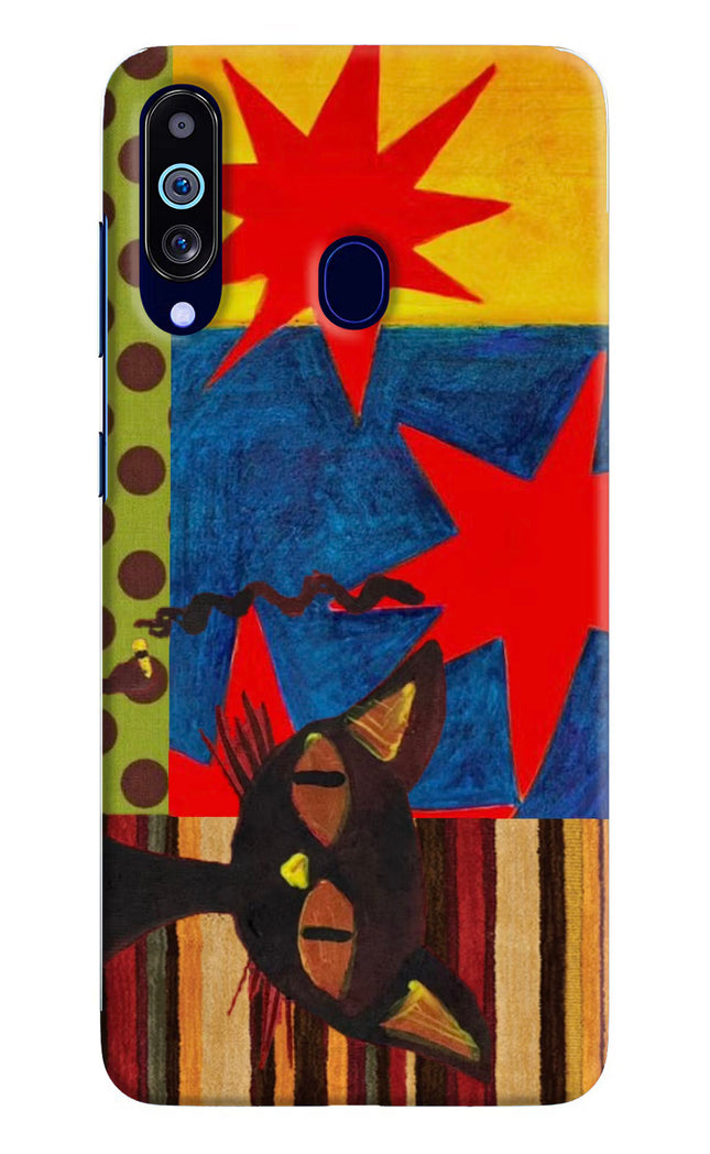 Pop Cat Samsung M40/A60 Hard Case Back Cover by Casekaro