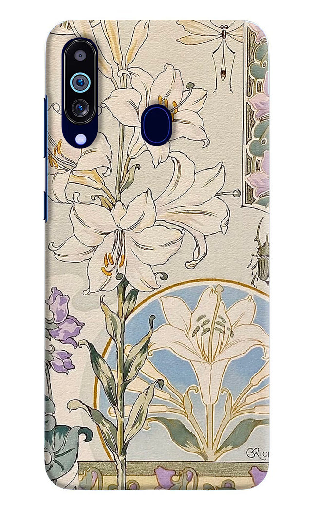 White Lily Samsung M40/A60 Hard Case Back Cover by Casekaro