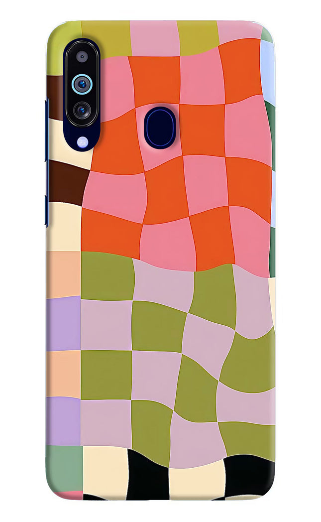 Wavy Grid Samsung M40/A60 Hard Case Back Cover by Casekaro