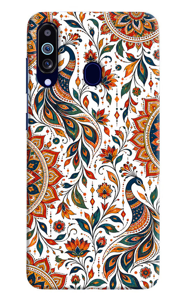 White Mayura Samsung M40/A60 Hard Case Back Cover by Casekaro