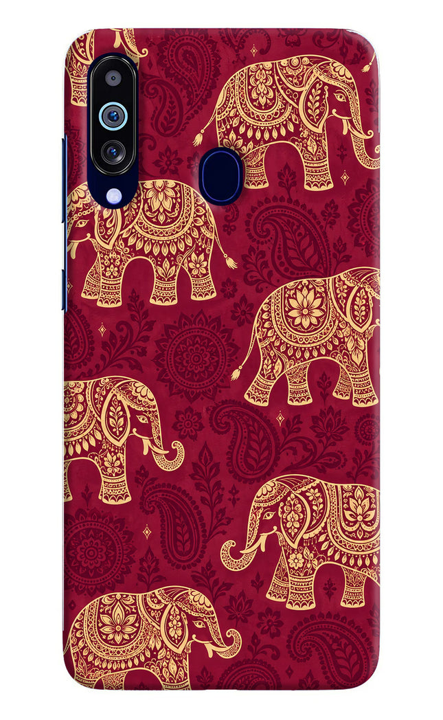 Maroon Elephant Samsung M40/A60 Hard Case Back Cover by Casekaro