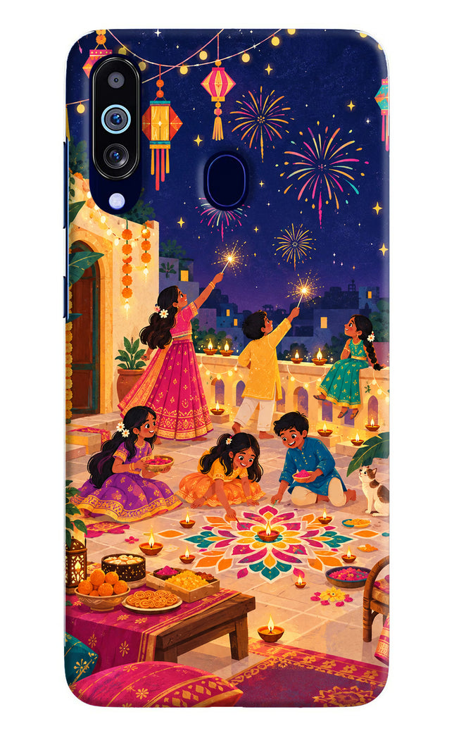 Diwali Night Samsung M40/A60 Hard Case Back Cover by Casekaro