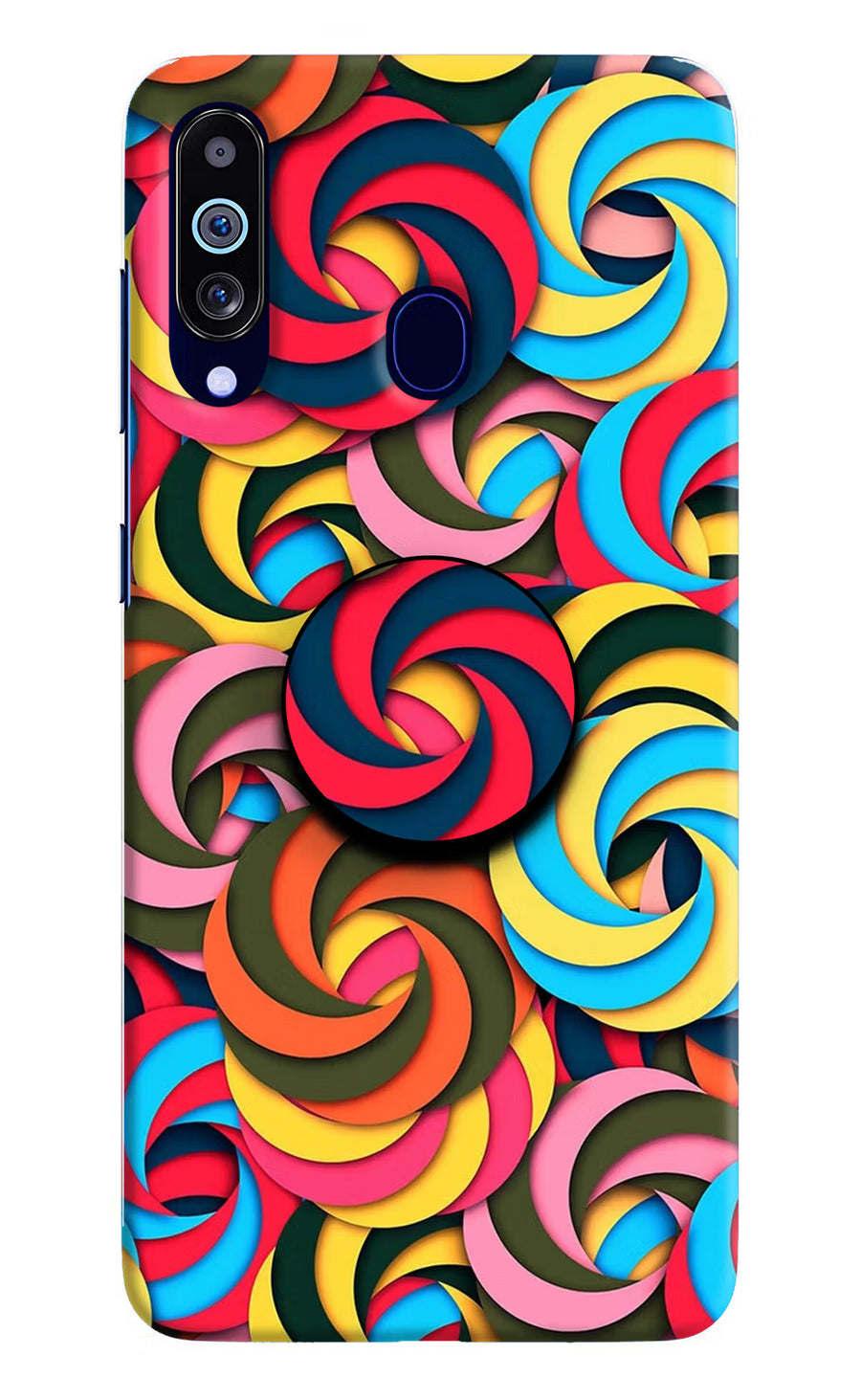 Spiral Pattern Samsung M40/A60 Pop Case, Hard case