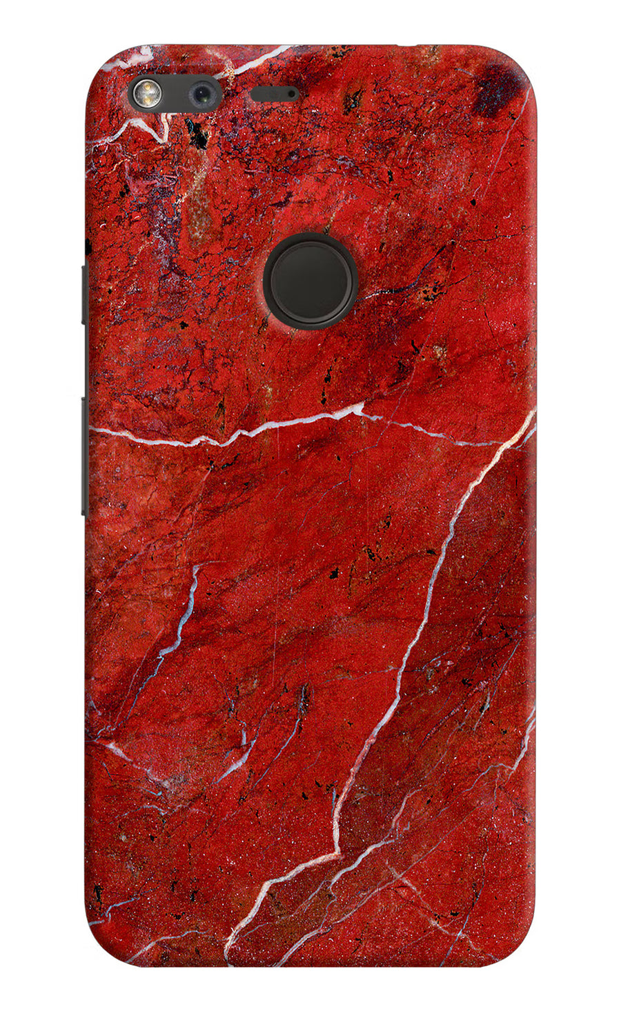 Red Marble Design Google Pixel Back Cover, Hard case