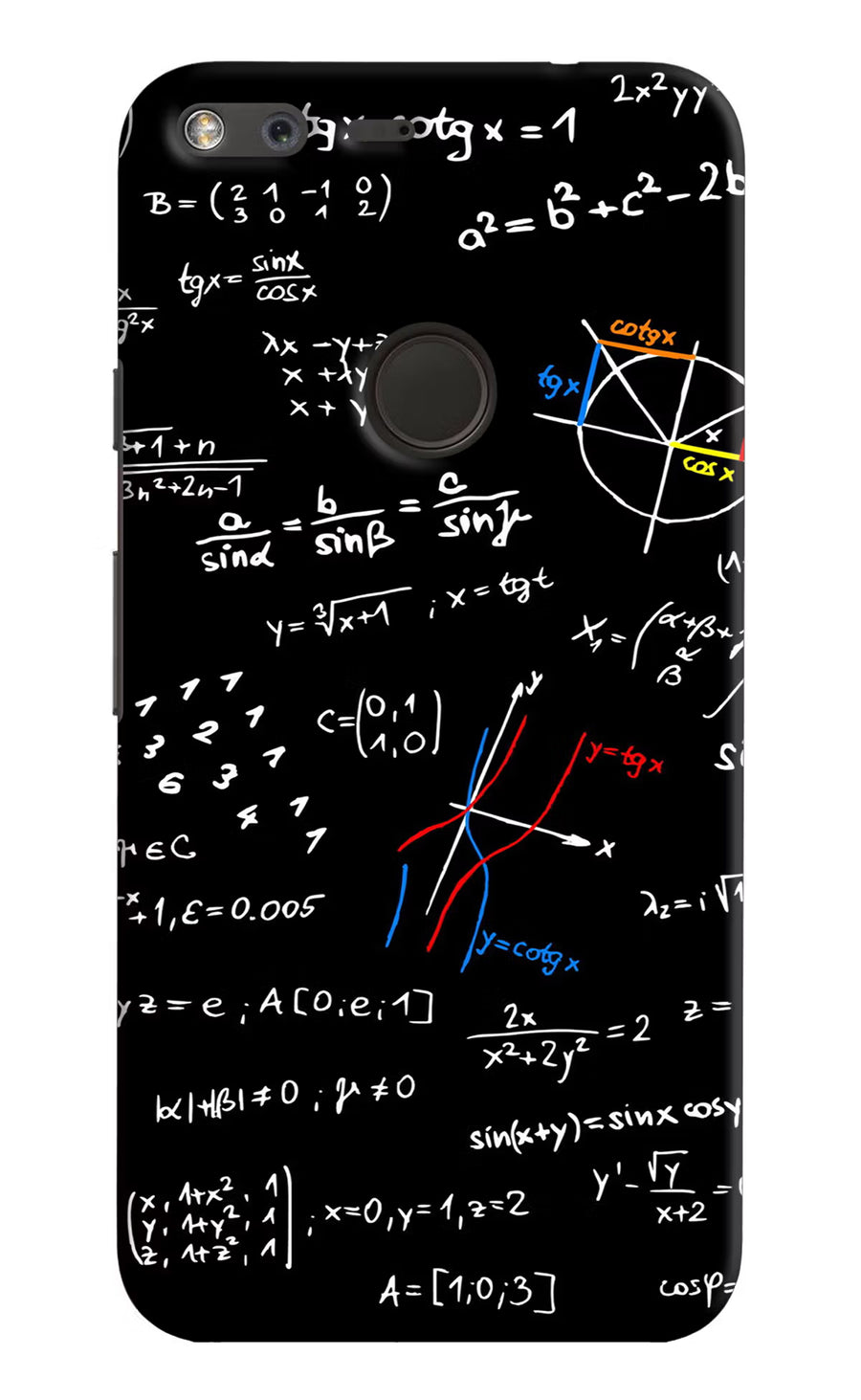 Mathematics Formula Google Pixel Back Cover, Hard case