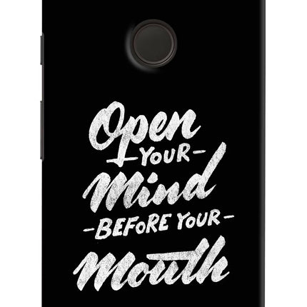 Open Your Mind Before Your Mouth Google Pixel Hard Case Back Cover by Casekaro