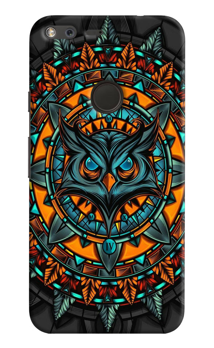 Angry Owl Art Google Pixel Back Cover, Hard case