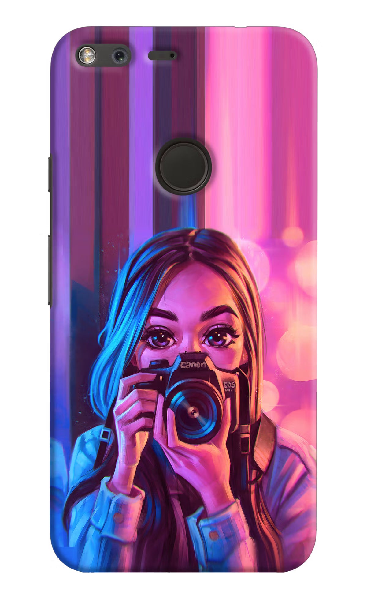 Girl Photographer Google Pixel Hard Case Back Cover by Casekaro