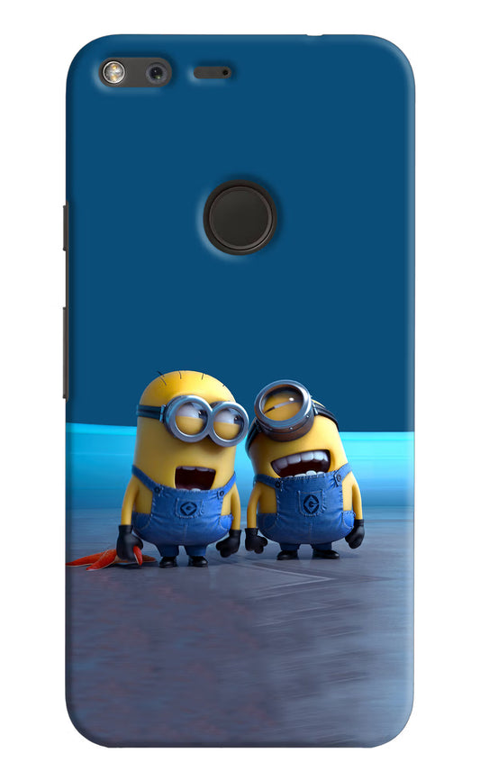 Minion Laughing Google Pixel Hard Case Back Cover by Casekaro