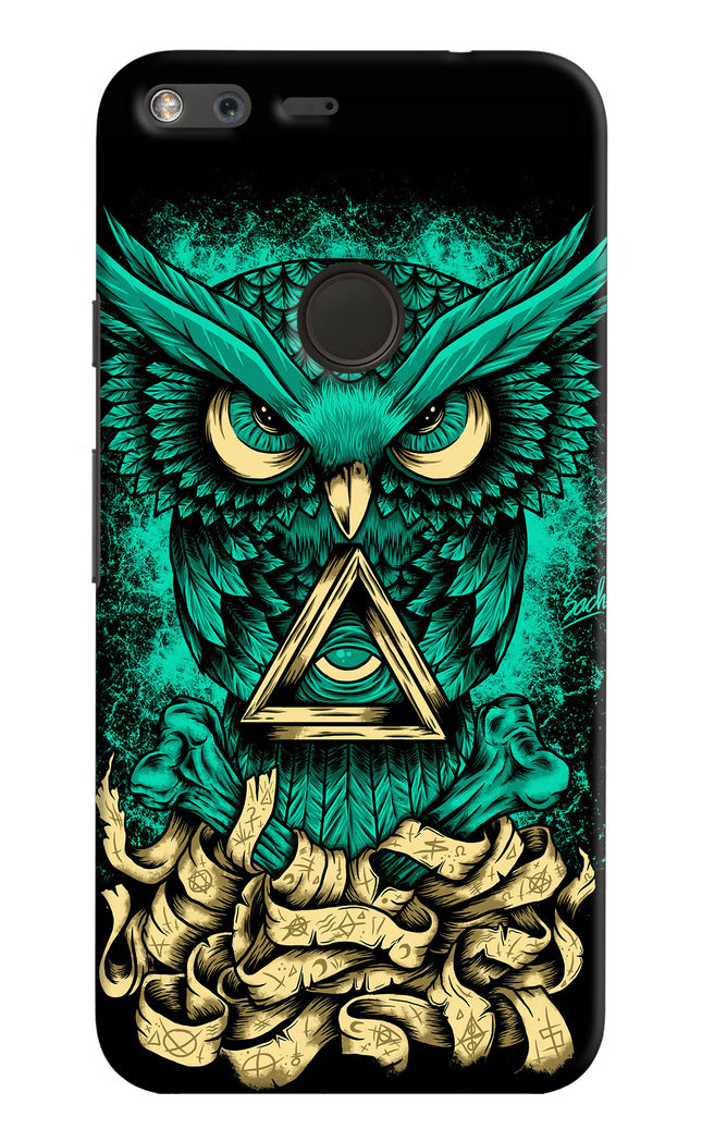 Green Owl Google Pixel Hard Case Back Cover by Casekaro
