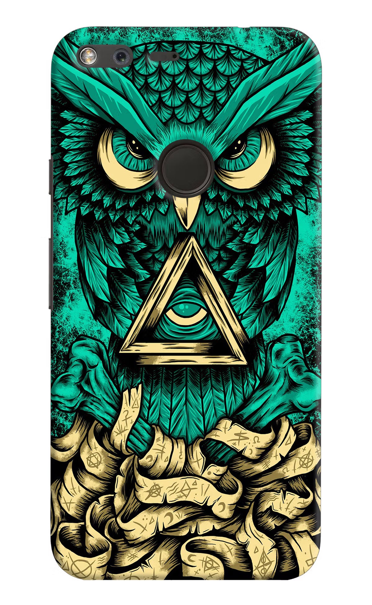 Green Owl Google Pixel Hard Case Back Cover by Casekaro