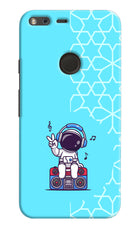 Cute Astronaut Chilling Google Pixel Hard Case Back Cover by Casekaro