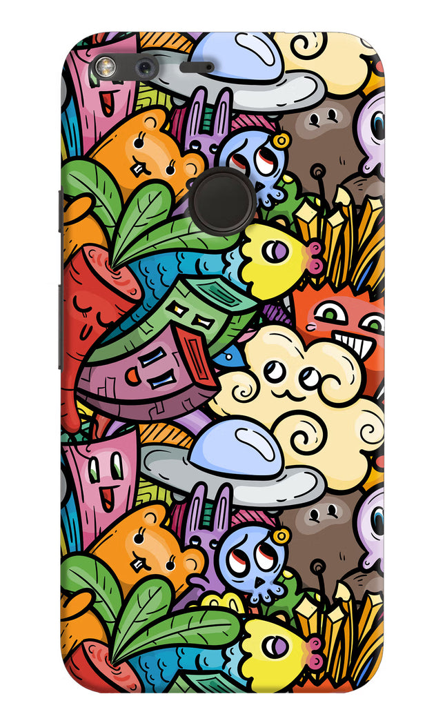 Veggie Doodle Google Pixel Hard Case Back Cover by Casekaro