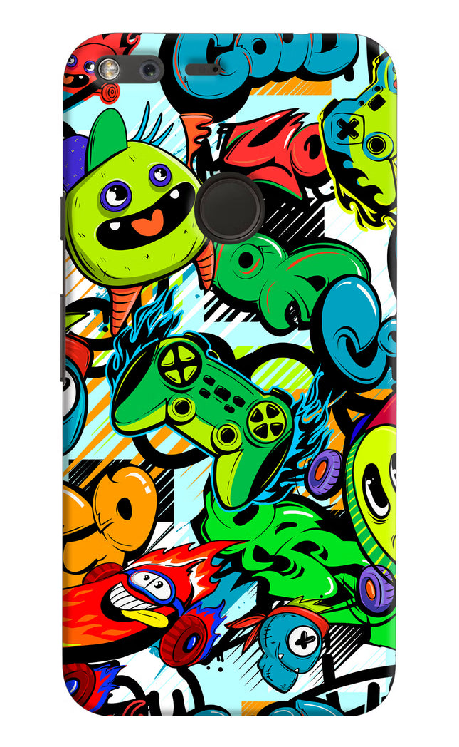 Game Doodle Google Pixel Hard Case Back Cover by Casekaro