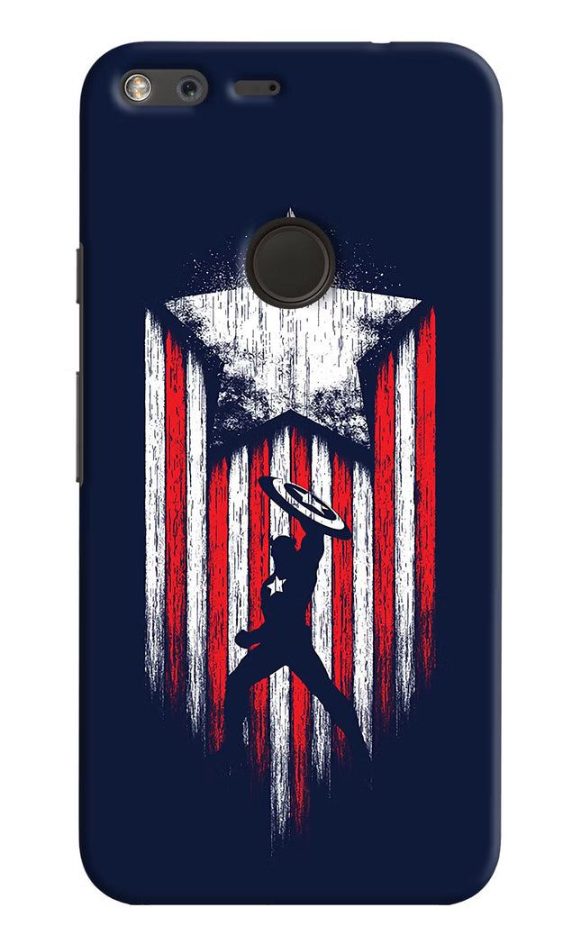 Captain America Marvel Art Google Pixel Hard Case Back Cover by Casekaro