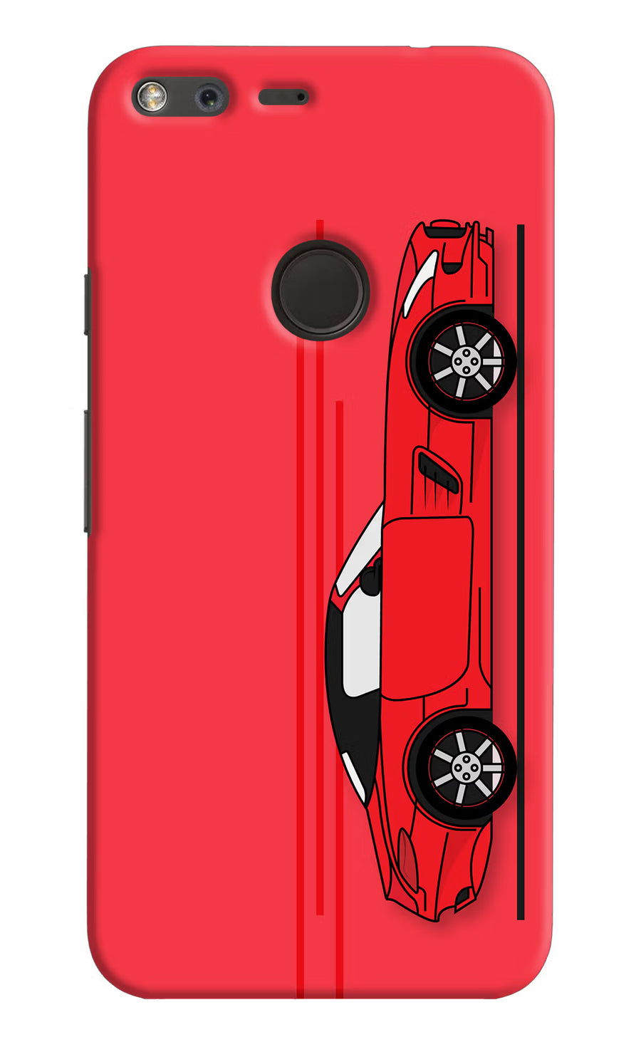 Red Velocity Google Pixel Back Cover, Hard case