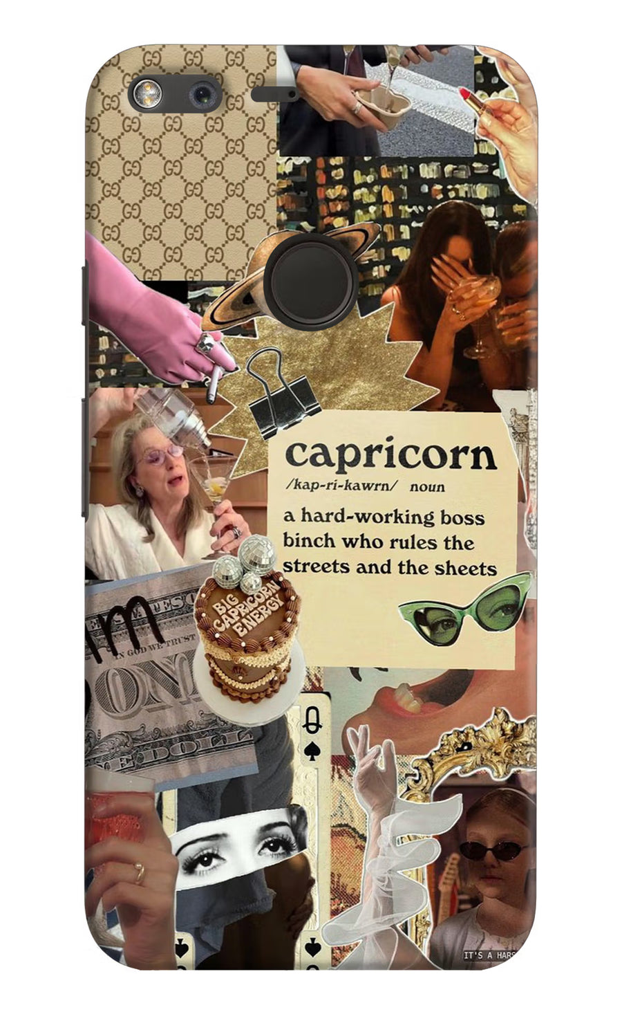 Capricorn Zodiac Google Pixel Back Cover, Hard case
