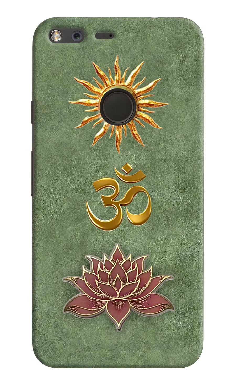 Om & Lotus Google Pixel Back Cover, Hard case