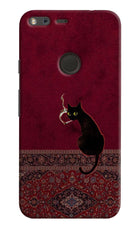 Midnight Cat Google Pixel Hard Case Back Cover by Casekaro