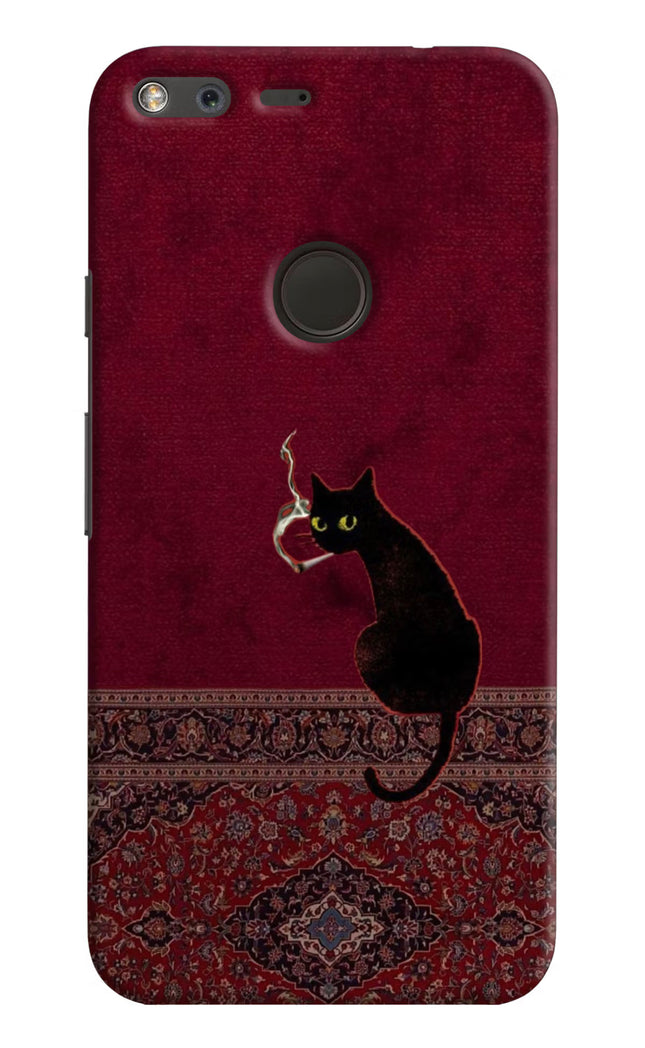 Midnight Cat Google Pixel Hard Case Back Cover by Casekaro