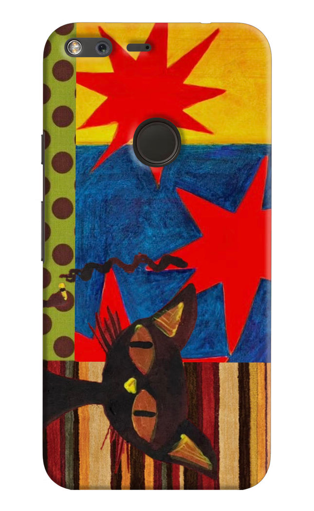 Pop Cat Google Pixel Hard Case Back Cover by Casekaro