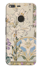 White Lily Google Pixel Hard Case Back Cover by Casekaro
