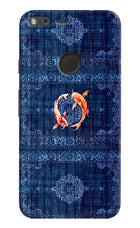 Koi Blue Google Pixel Hard Case Back Cover by Casekaro
