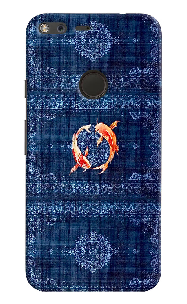 Koi Blue Google Pixel Hard Case Back Cover by Casekaro