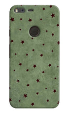 Green Stars Google Pixel Hard Case Back Cover by Casekaro
