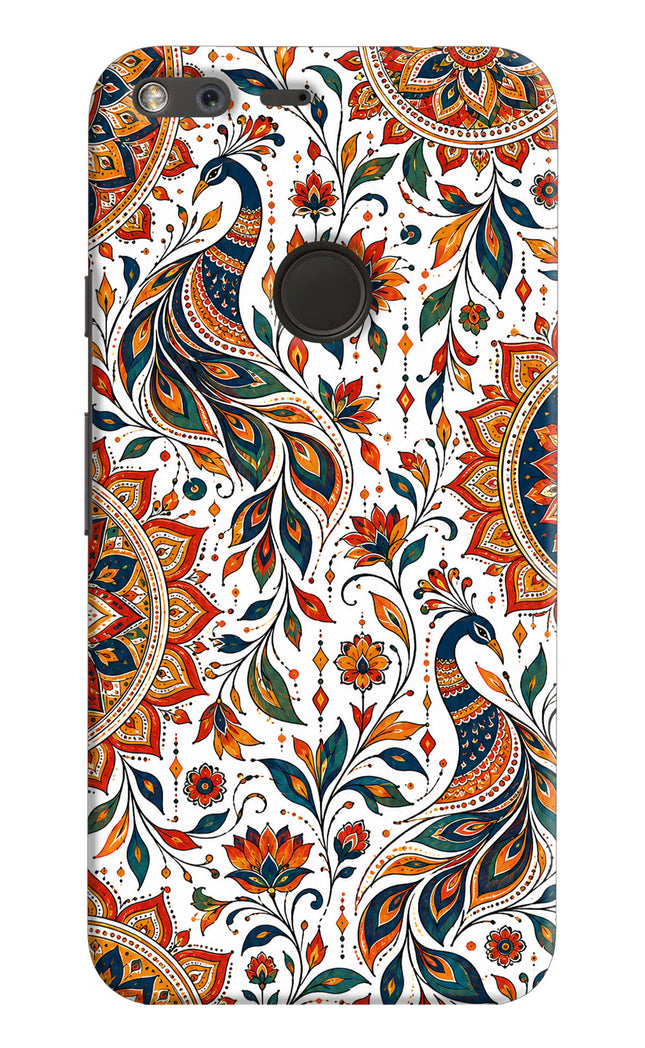 White Mayura Google Pixel Hard Case Back Cover by Casekaro