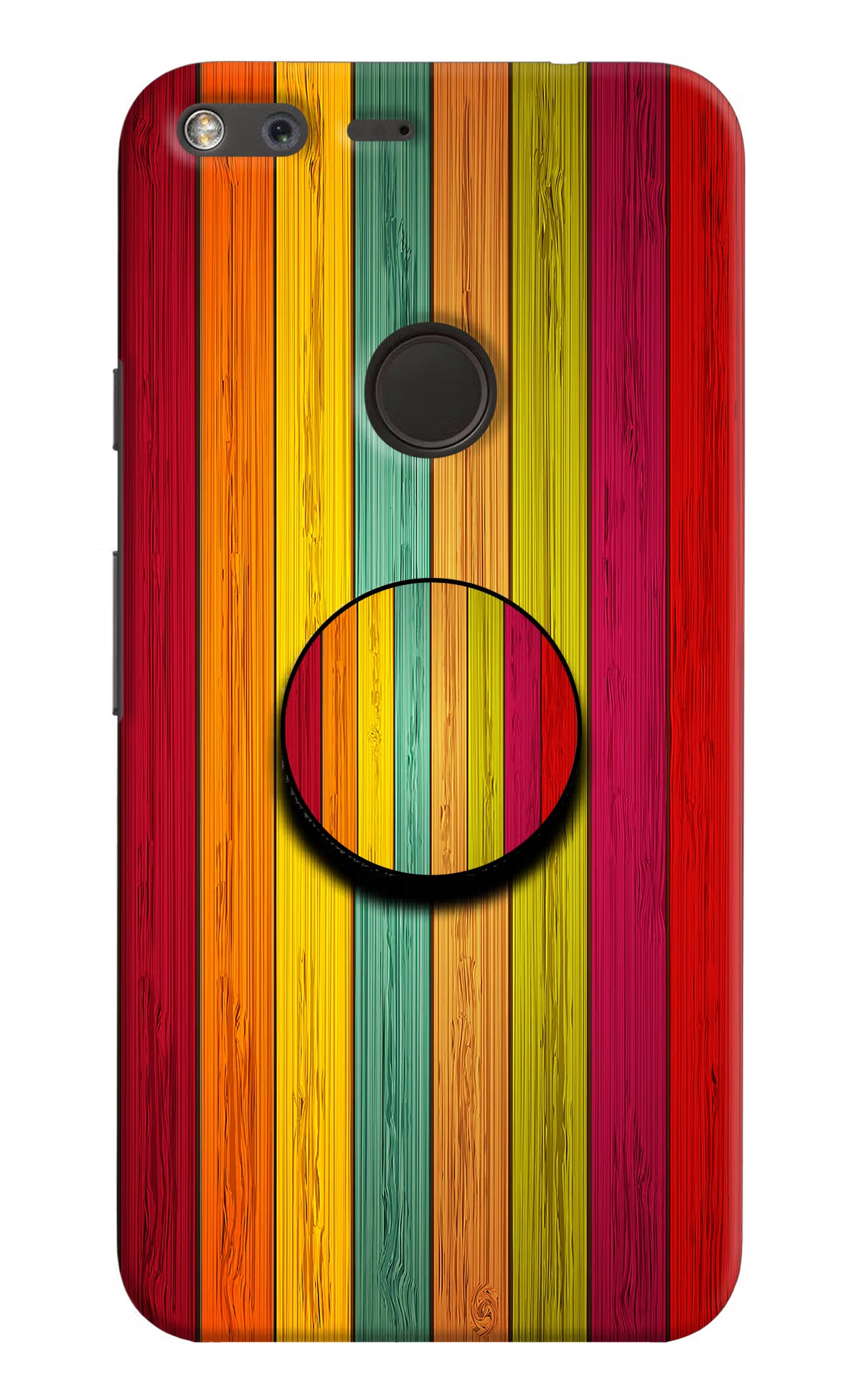 Multicolor Wooden Google Pixel Pop Case by Casekaro