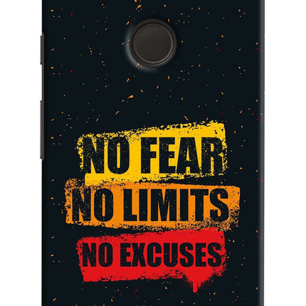 No Fear No Limits No Excuse Google Pixel XL Hard Case Back Cover by Casekaro