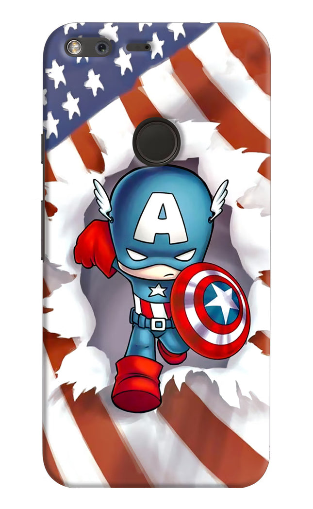 Captain America Google Pixel XL Hard Case Back Cover by Casekaro