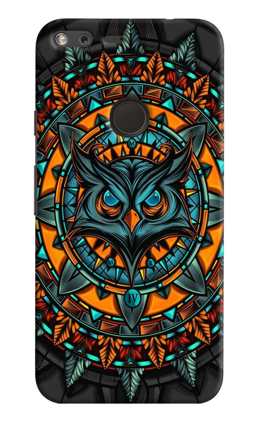 Angry Owl Art Google Pixel XL Hard Case Back Cover by Casekaro