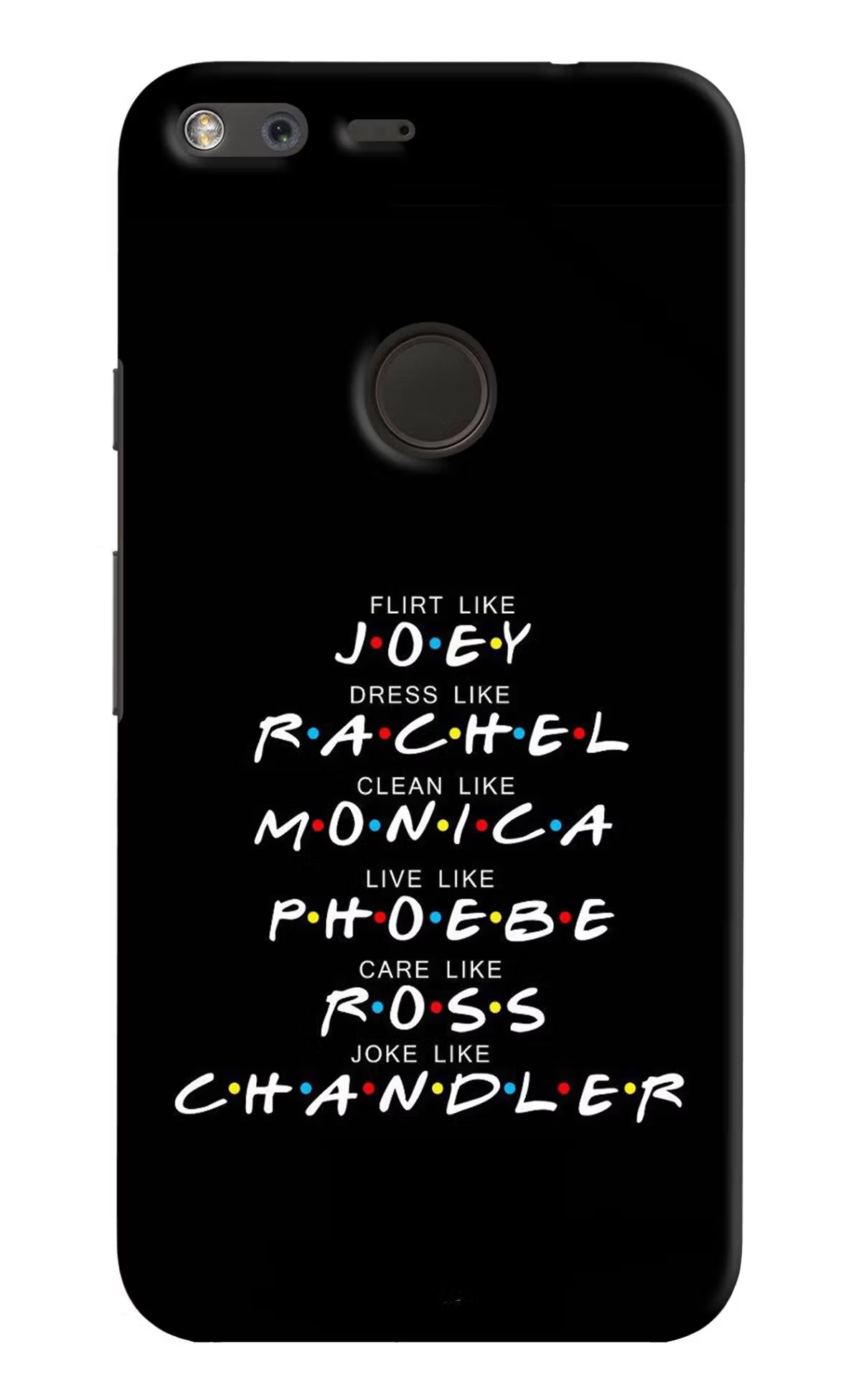 FRIENDS Character Google Pixel XL Hard Case Back Cover by Casekaro