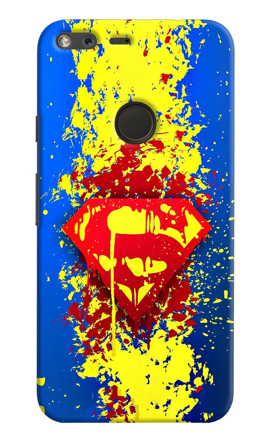 Superman logo Google Pixel XL Hard Case Back Cover by Casekaro
